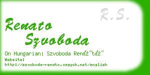 renato szvoboda business card